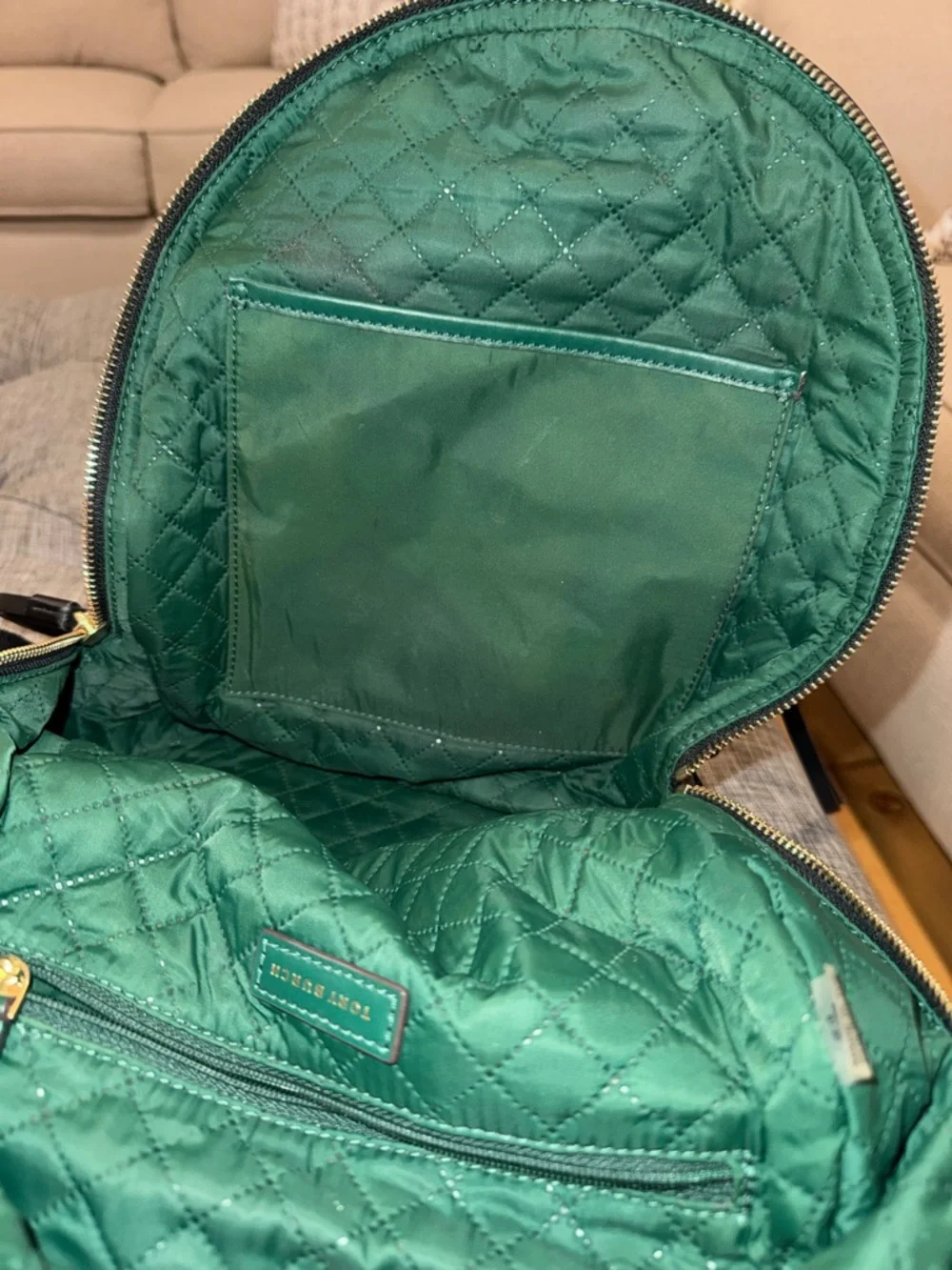 Tory Burch Perry Black Nylon Backpack - Picture 14 of 17